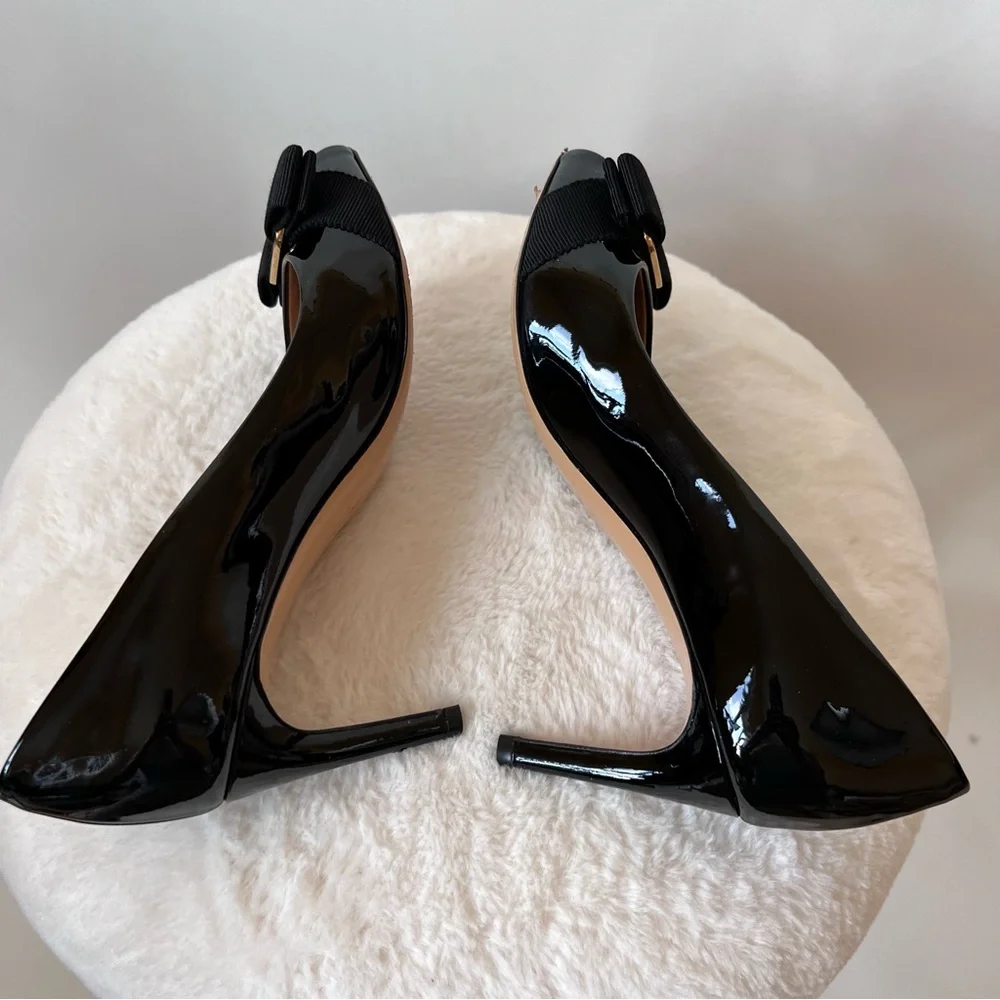 Salvatore Ferragamo Black High Heel Pumps size 6 - Picture 15 of 16